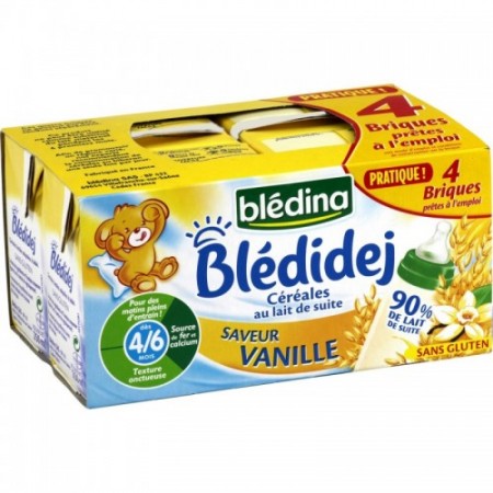 BLEDINA Bledidej vanille 6mois 4x250ml – Phocéene de Distribution