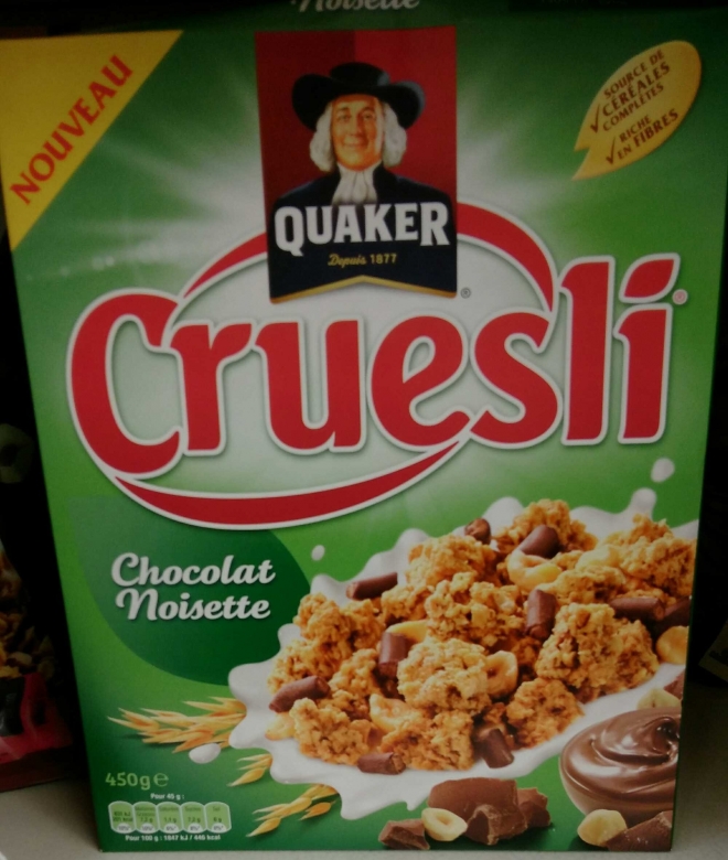 QUAKER Cereal.cruesli choco/nois.450g
